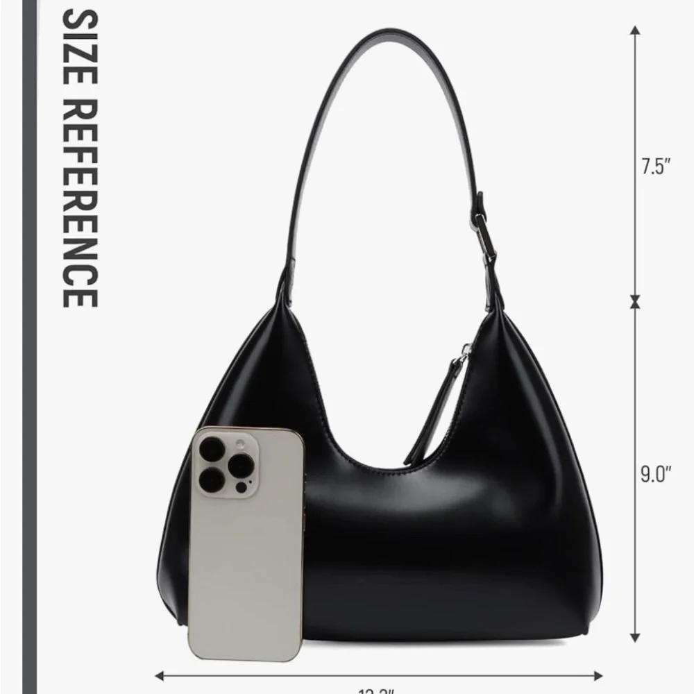 Women’s Black Shoulder Strap HOBO Bag